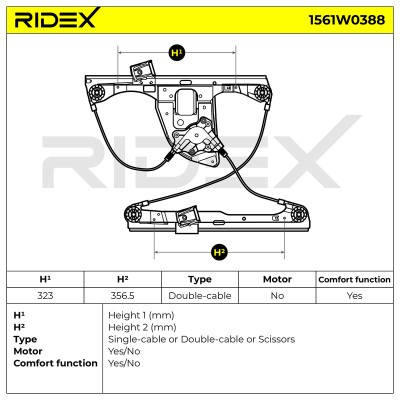 Podnośnik szyby RIDEX 1561W0388 1561W0388 - foto 7
