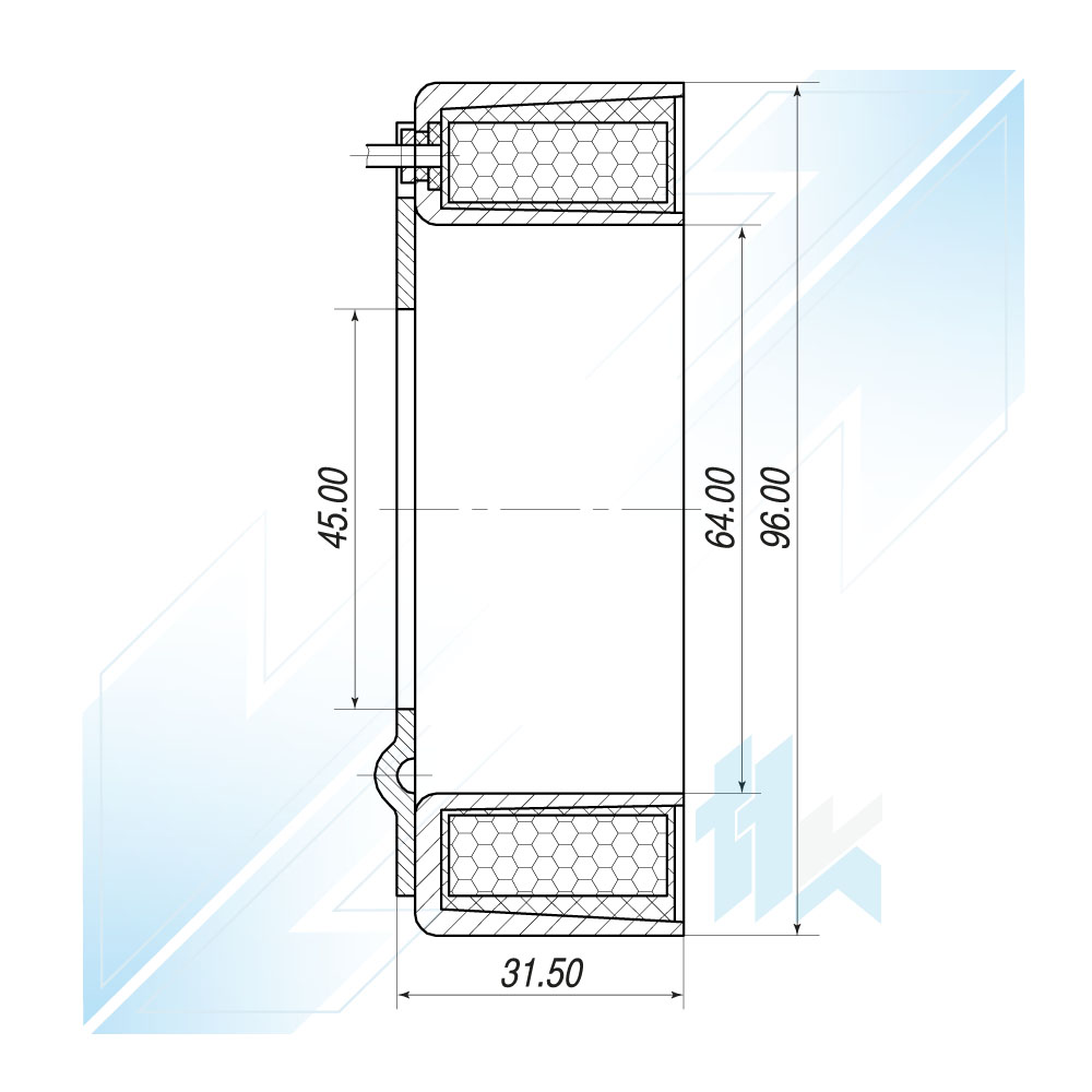 Elektromagnes Sprężarki Klimatyzacji SANDEN 7H15 Universal, 12V 116S7H5200 - foto 3