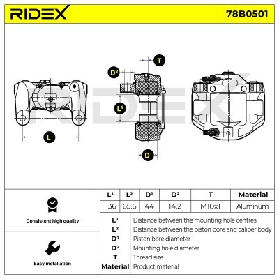 Zacisk Hamulcowy RIDEX 78B0501 78B0501 - foto 7