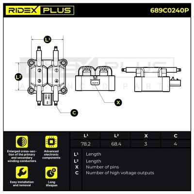Cewka Zapłonowa RIDEX 689C0240P 689C0240P - foto 14