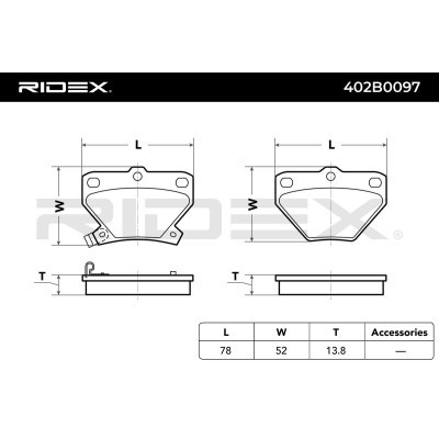 Klocki hamulcowe RIDEX 402B0097 402B0097 - foto 3