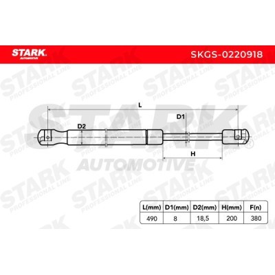 Amortyzator Pokrywy Bagażnika Stark SKGS-0220918 SKGS-0220918 - foto 5