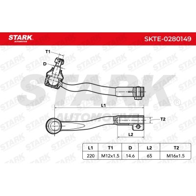 Końcówka drążka kierowniczego Stark SKTE-0280149 SKTE-0280149 - foto 5