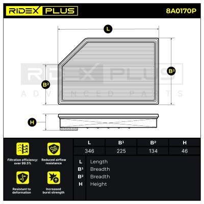 Filtr Powietrza RIDEX 8A0170P 8A0170P - foto 7