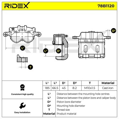 Zacisk Hamulcowy RIDEX 78B1120 78B1120 - foto 7