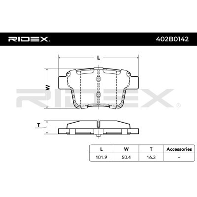 Klocki hamulcowe RIDEX 402B0142 402B0142 - foto 3