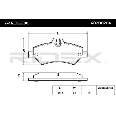 Klocki hamulcowe RIDEX 402B0204 402B0204 - foto 4