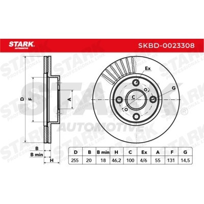 Tarcza hamulcowa Stark SKBD-0023308 SKBD-0023308 - foto 3