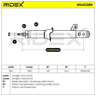 Amortyzator RIDEX 854S1289 854S1289 - foto 5