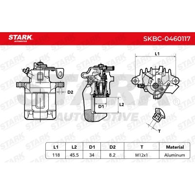 Zacisk Hamulcowy Stark SKBC-0460117 SKBC-0460117 - foto 3