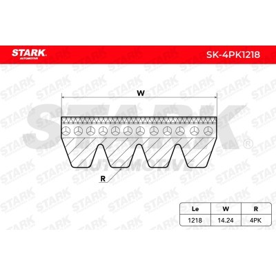 Pasek Klinowy Wielorowkowy Stark SK-4PK1218 SK-4PK1218 - foto 2