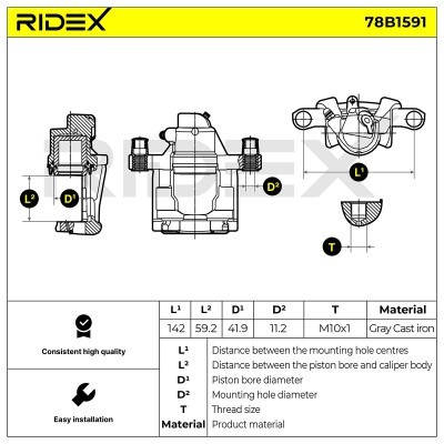 Zacisk Hamulcowy RIDEX 78B1591 78B1591 - foto 6
