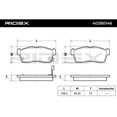 Klocki hamulcowe RIDEX 402B0146 402B0146 - foto 3