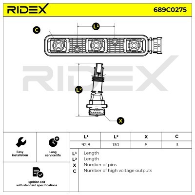 Cewka Zapłonowa RIDEX 689C0275 689C0275 - foto 2