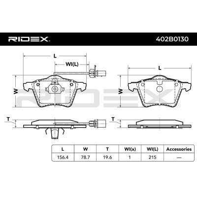Klocki hamulcowe RIDEX 402B0130 402B0130 - foto 3