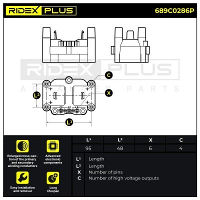 Cewka Zapłonowa RIDEX 689C0286P 689C0286P - foto 2