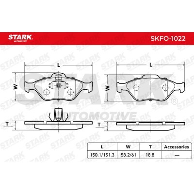 Klocki hamulcowe Stark SKFO-1022 SKFO-1022 - foto 2