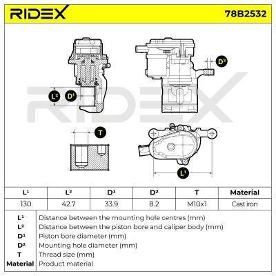 Zacisk Hamulcowy RIDEX 78B2532 78B2532 - foto 8