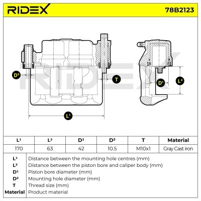Zacisk Hamulcowy RIDEX 78B2123 78B2123 - foto 7