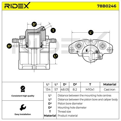 Zacisk Hamulcowy RIDEX 78B0246 78B0246 - foto 4