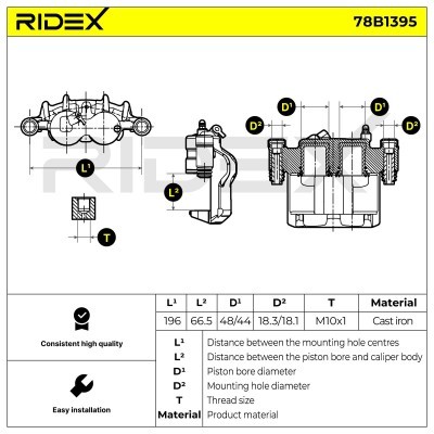 Zacisk Hamulcowy RIDEX 78B1395 78B1395 - foto 7