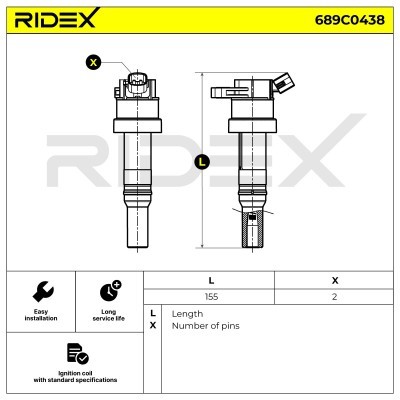 Cewka Zapłonowa RIDEX 689C0438 689C0438 - foto 3