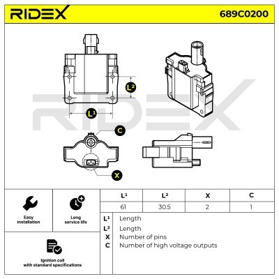 Cewka Zapłonowa RIDEX 689C0200 689C0200 - foto 5
