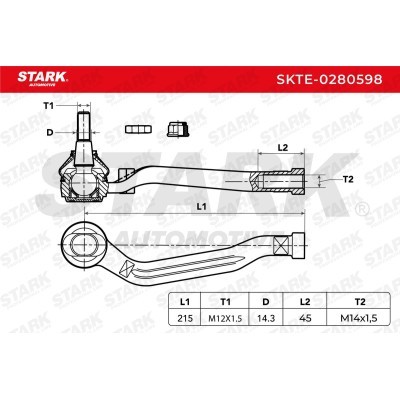 Końcówka drążka kierowniczego Stark SKTE-0280598 SKTE-0280598 - foto 6