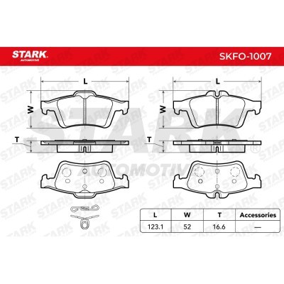 Klocki hamulcowe Stark SKFO-1007 SKFO-1007 - foto 4
