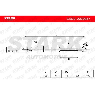Amortyzator Pokrywy Bagażnika Stark SKGS-0220634 SKGS-0220634 - foto 11