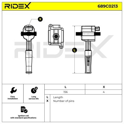 Cewka Zapłonowa RIDEX 689C0213 689C0213 - foto 2