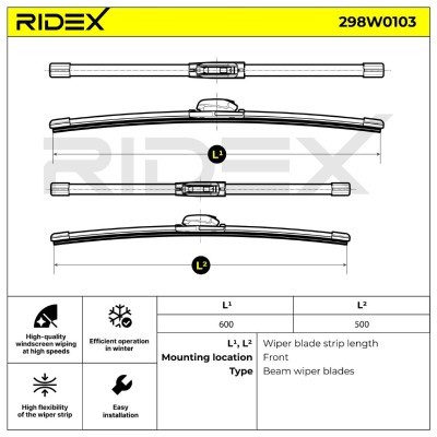 Pióro Wycieraczki RIDEX 298W0103 298W0103 - foto 5