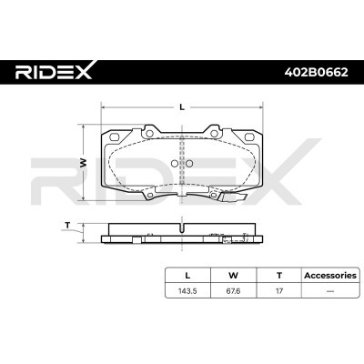 Klocki hamulcowe RIDEX 402B0662 402B0662 - foto 7