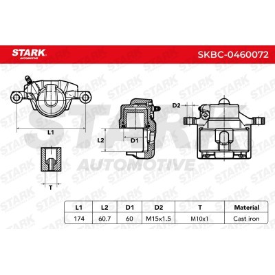 Zacisk Hamulcowy Stark SKBC-0460072 SKBC-0460072 - foto 3