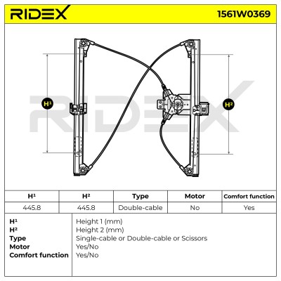 Podnośnik szyby RIDEX 1561W0369 1561W0369 - foto 7
