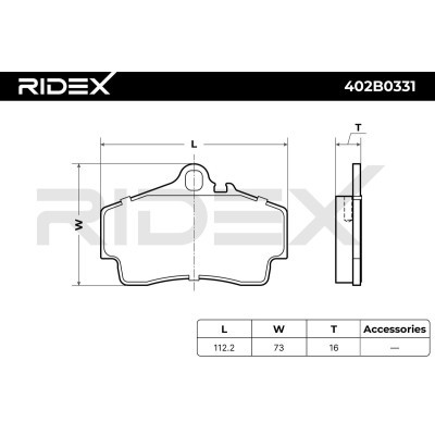 Klocki hamulcowe RIDEX 402B0331 402B0331 - foto 8