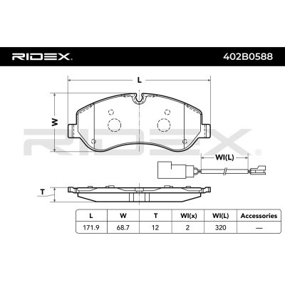 Klocki hamulcowe RIDEX 402B0588 402B0588 - foto 3