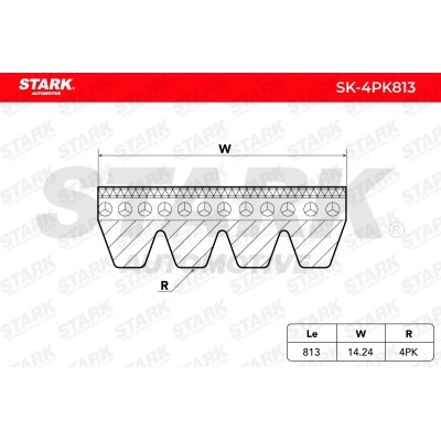 Pasek Klinowy Wielorowkowy Stark SK-4PK813 SK-4PK813 - foto 4