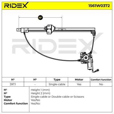 Podnośnik szyby RIDEX 1561W0372 1561W0372 - foto 5