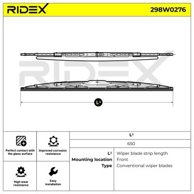 Pióro Wycieraczki RIDEX 298W0276 298W0276 - foto 8