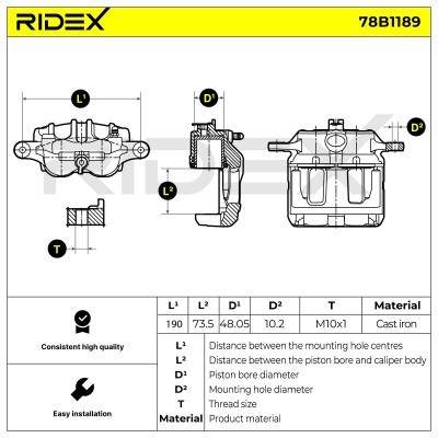Zacisk Hamulcowy RIDEX 78B1189 78B1189 - foto 6