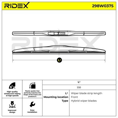 Pióro Wycieraczki RIDEX 298W0375 298W0375 - foto 6