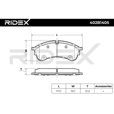 Klocki hamulcowe RIDEX 402B1405 402B1405 - foto 10