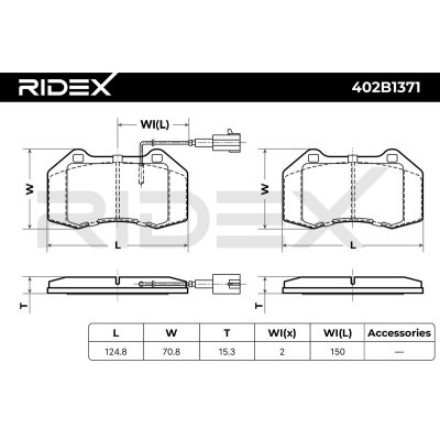 Klocki hamulcowe RIDEX 402B1371 402B1371 - foto 6