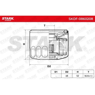 Filtr Oleju Stark SKOF-0860208 SKOF-0860208 - foto 5
