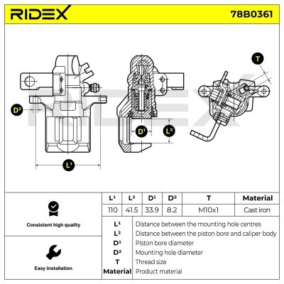 Zacisk Hamulcowy RIDEX 78B0361 78B0361 - foto 6
