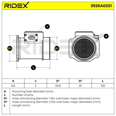 Przepływomierz RIDEX 3926A0251 3926A0251 - foto 7