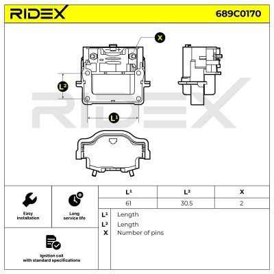 Cewka Zapłonowa RIDEX 689C0170 689C0170 - foto 4