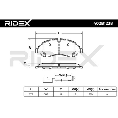 Klocki hamulcowe RIDEX 402B1238 402B1238 - foto 6