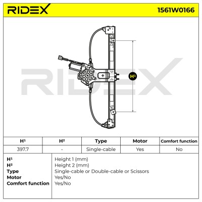 Podnośnik szyby RIDEX 1561W0166 1561W0166 - foto 8